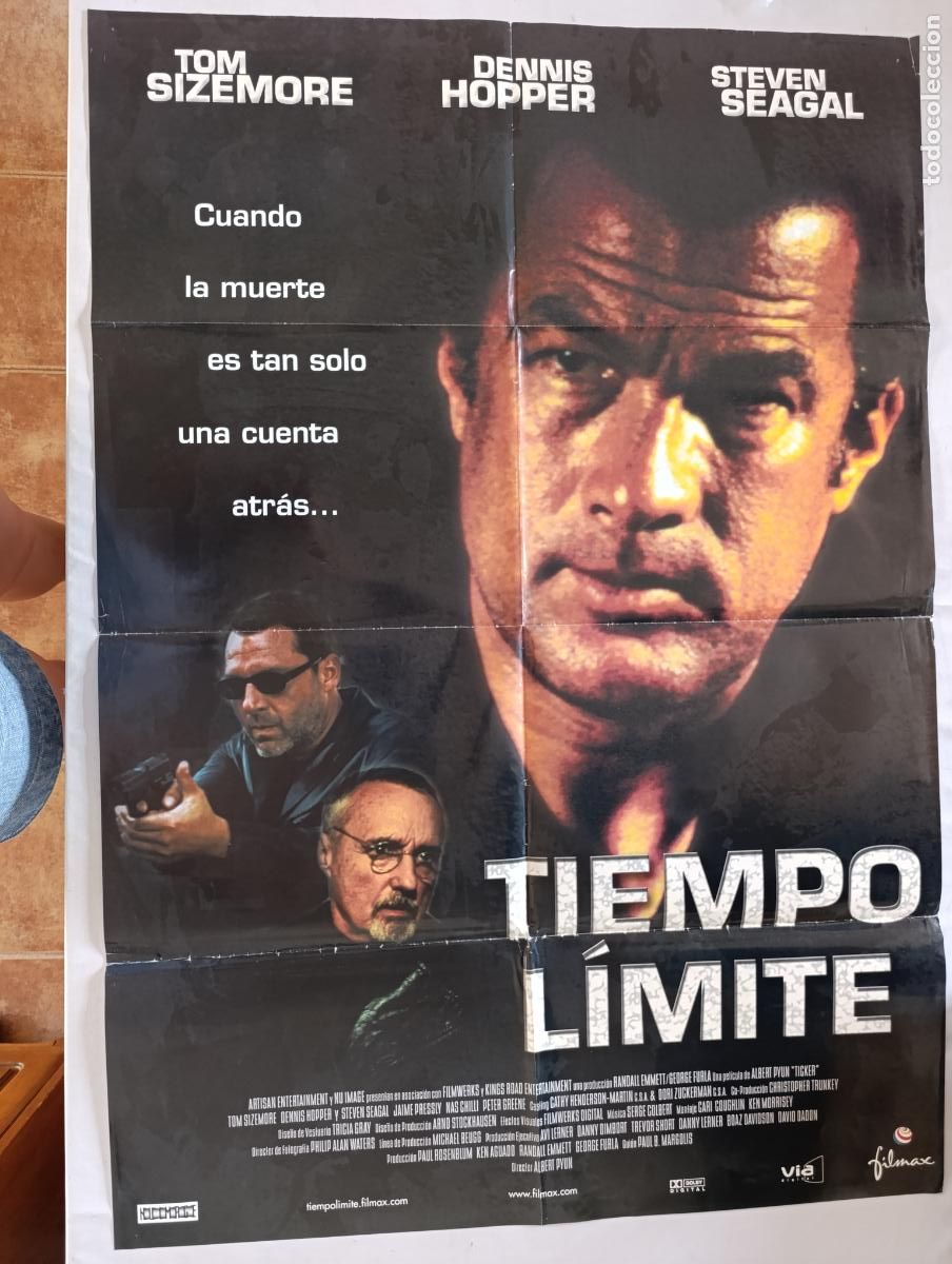 Cine: POSTER ORIGINAL TIEMPO LIMITE - 97 X 68 CM - STEVEN SEAGAL (387)