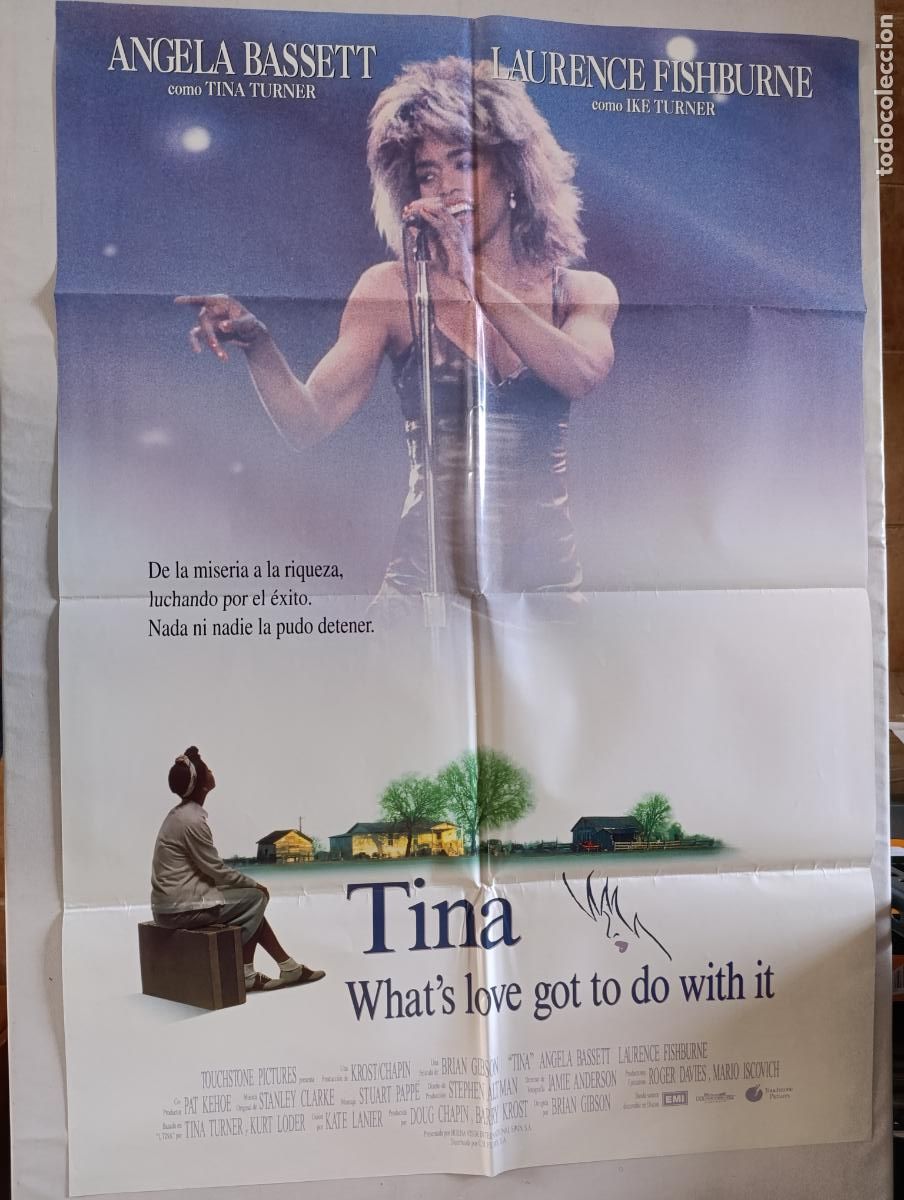 Cine: POSTER ORIGINAL TINA (WHAT'S LOVE GOT TO DO WITH IT) - 97 X 68 CM - TINA TURNER (387)