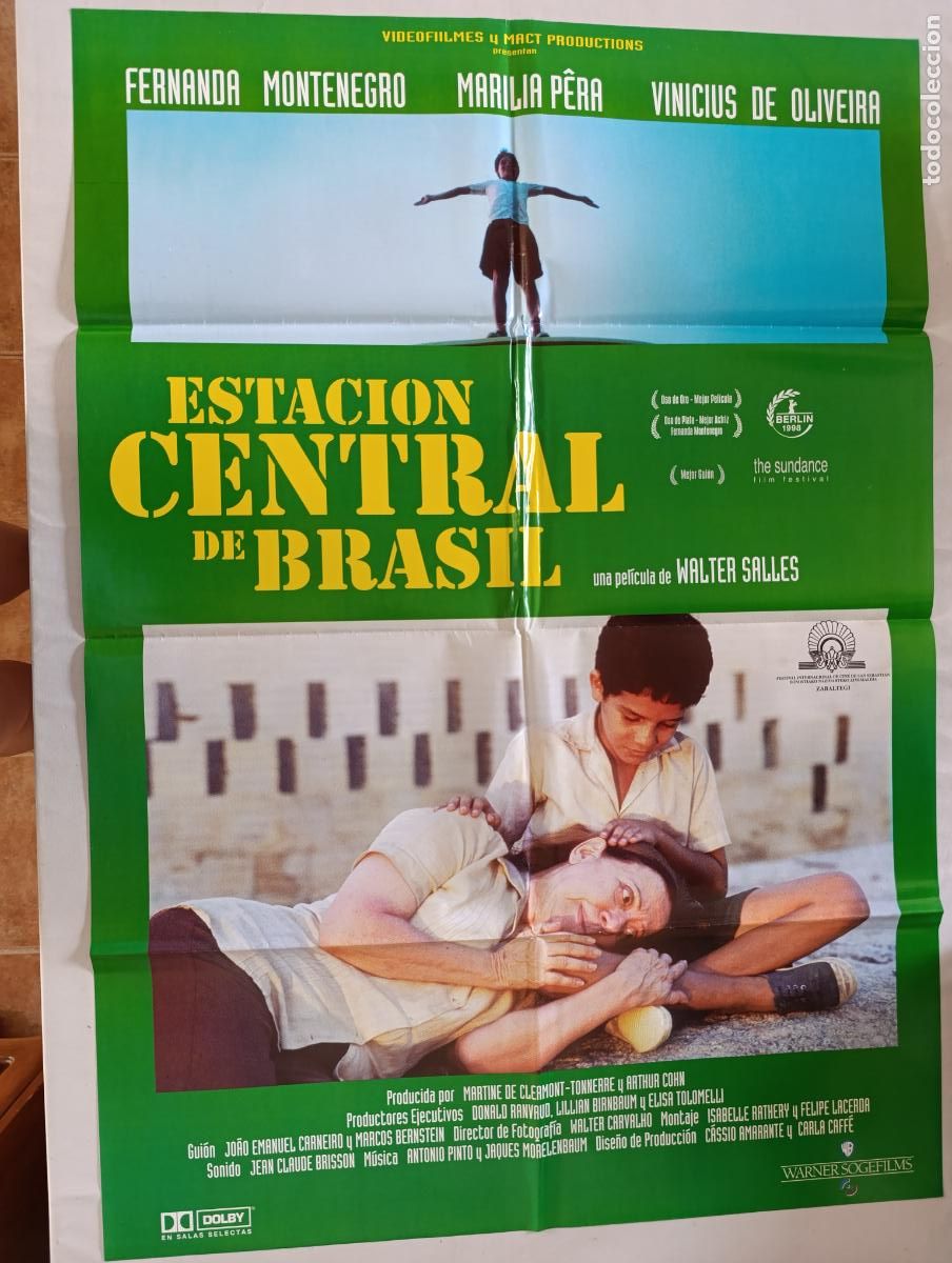 Cine: POSTER ORIGINAL ESTACION CENTRAL DE BRASIL - 96 X 67 CM - WALTER SALLES (386)