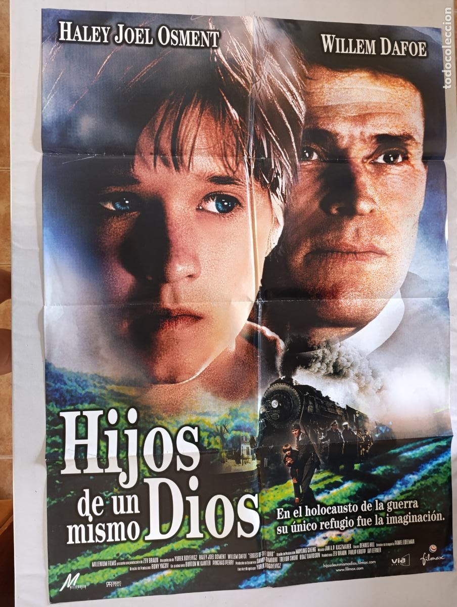 Cine: POSTER ORIGINAL HIJOS DE UN MISMO DIOS - 94 X 67 CM - WILLEM DAFOE (387)
