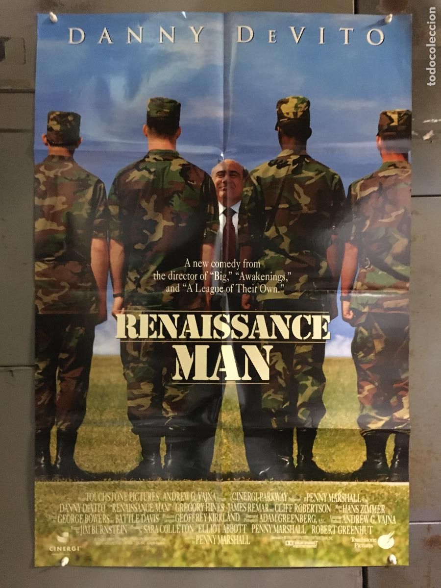 Cine: ODC C525 UN POETA ENTRE RECLUTAS MARK WAHLBERG DANNY DEVITO POSTER ORIGINAL AMERICANO 68x102