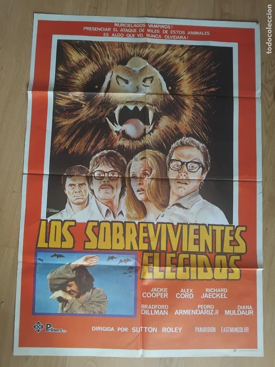 Cine: LOS SOBREVIVIENTES ELEGIDOS. JACKIE COOPER, ALEX CORD, .CARTEL DE CINE POSTER ORIGINAL. 100 X 70 CM.