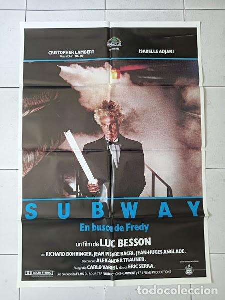 Cine: VKD 2380 SUBWAY ISABELLE ADJANI CHRISTOPHER LAMBERT POSTER ORIGINAL 70X100 ESTRENO