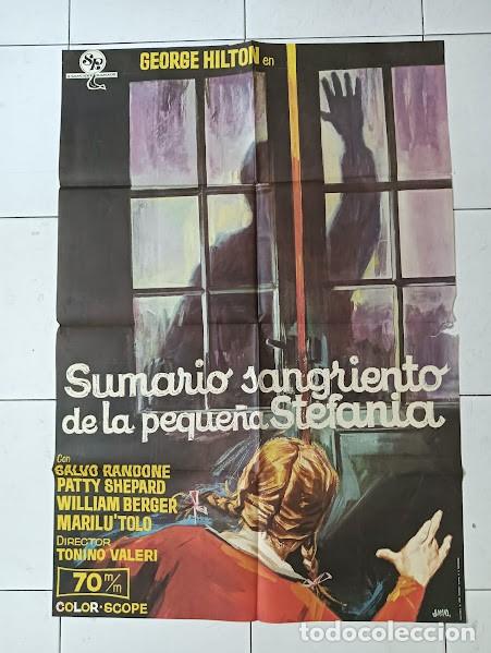 Cine: VKD 2384 SUMARIO SANGRIENTO DE LA PEQUE&Ntilde;A ESTEFANIA TONINO VALERI GIALLO POSTER ORIGINAL 70X100 ESTR