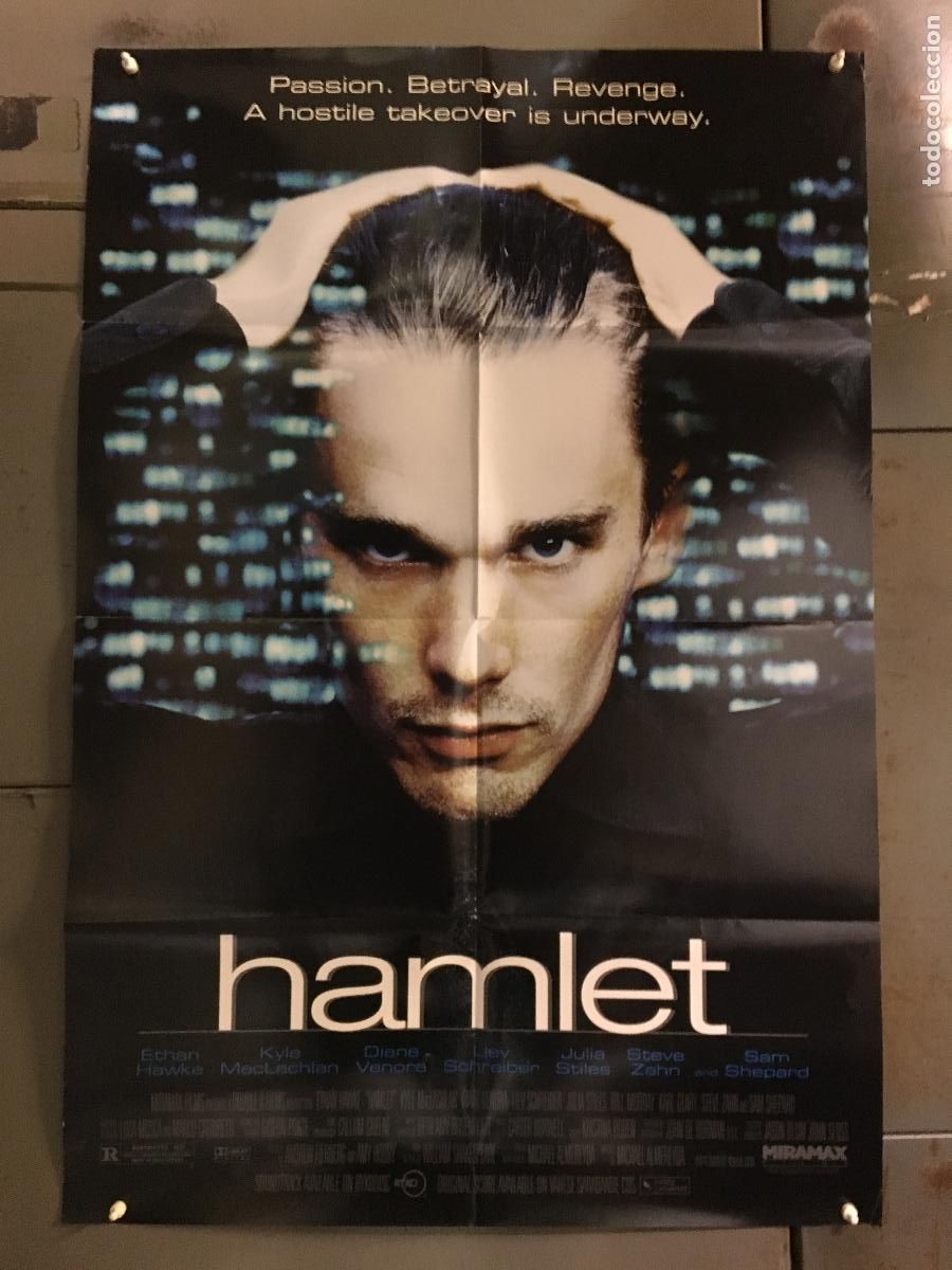 Cine: ODC C558 HAMLET ETHAN HAWKE KYLE MacLACHLAN POSTER ORIGINAL AMERICANO 68x102