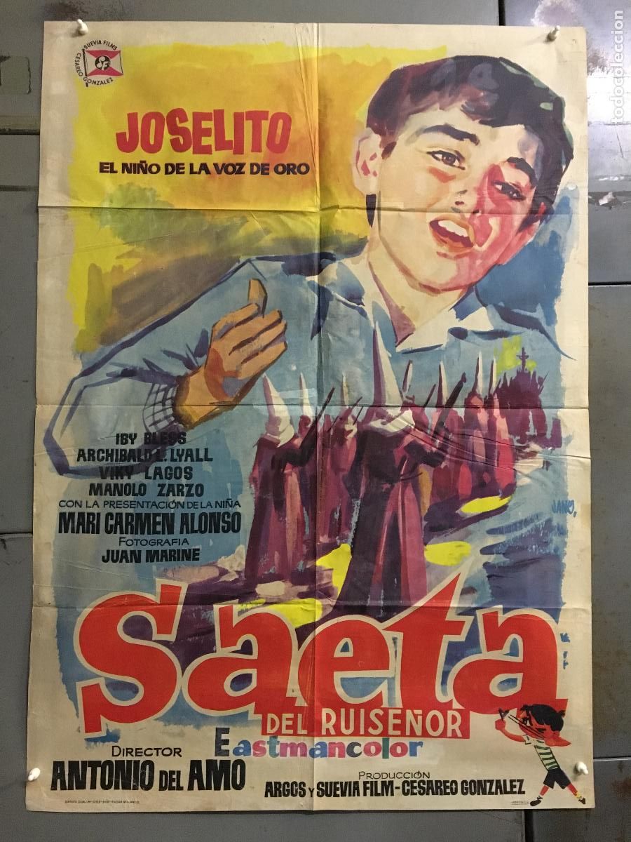 Cine: ODC C561 SAETA DEL RUISE&Ntilde;OR JOSELITO MANUEL ZARZO JANO POSTER ORIGINAL 70X100 ESTRENO