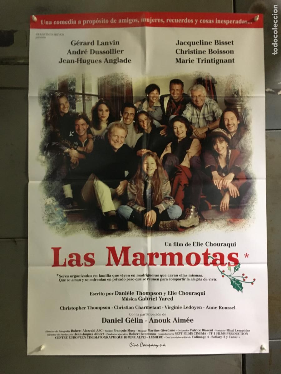 Cine: AFL58 LAS MARMOTAS JACQUELINE BISSET ELIE CHOURAQUI POSTER ORIGINAL 70X100 ESTRENO