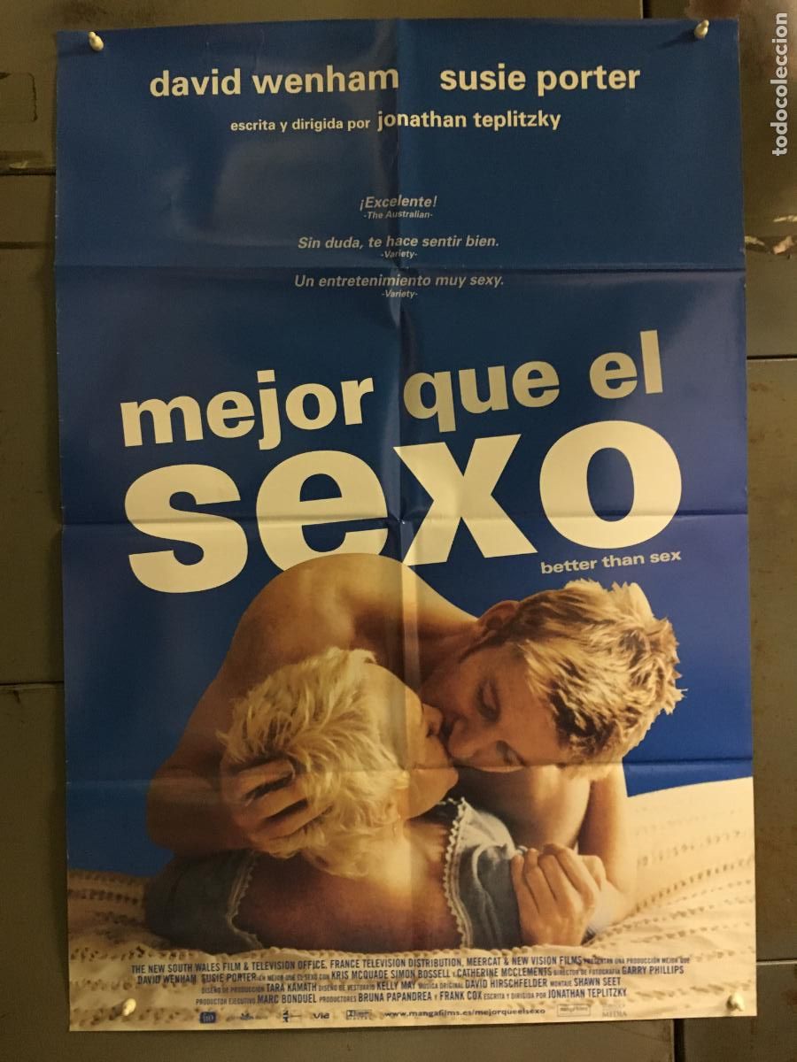 Cine: AFL59 MEJOR QUE EL SEXO JONATHAN TEPLITZKY SUSIE PORTER POSTER ORIGINAL 70X100 ESTRENO