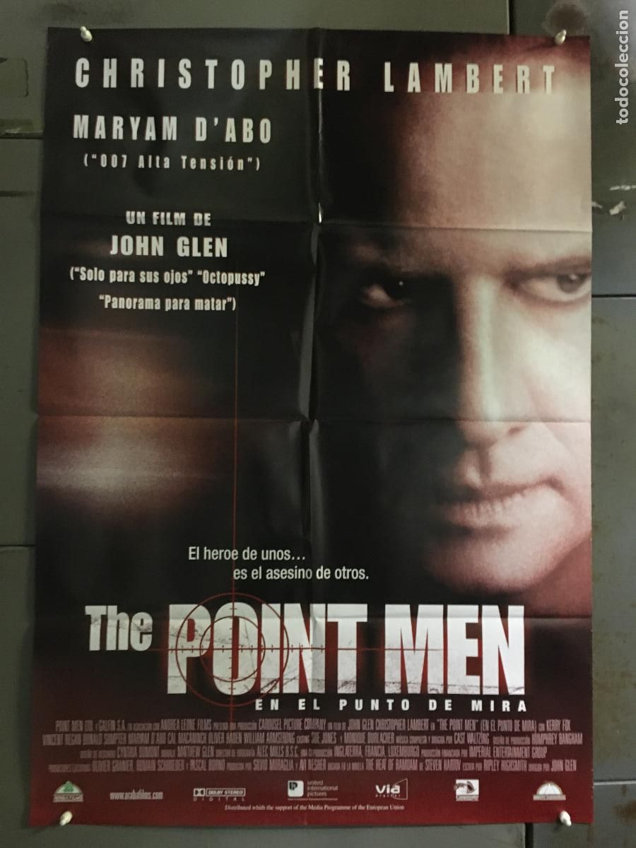 Cine: AFL64 THE POINT MEN EN EL PUNTO DE MIRA CHRISTOPHER LAMBERT POSTER ORIGINAL 70X100 ESTRENO
