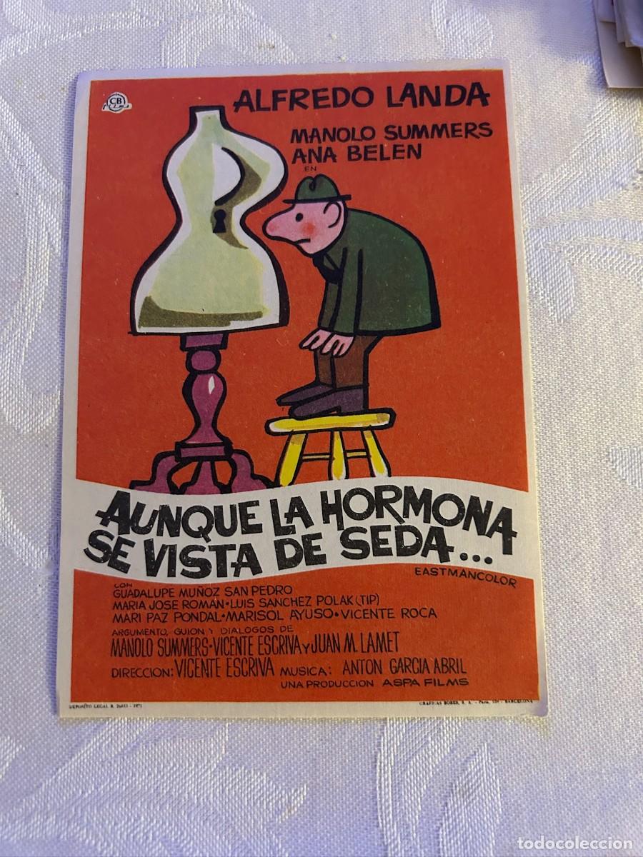 Cinema: AUNQUE LA HORMONA SE VISTA DE SEDA ... ALFREDO LANDA SIN PUBLICIDAD BUEN ESTADO 875