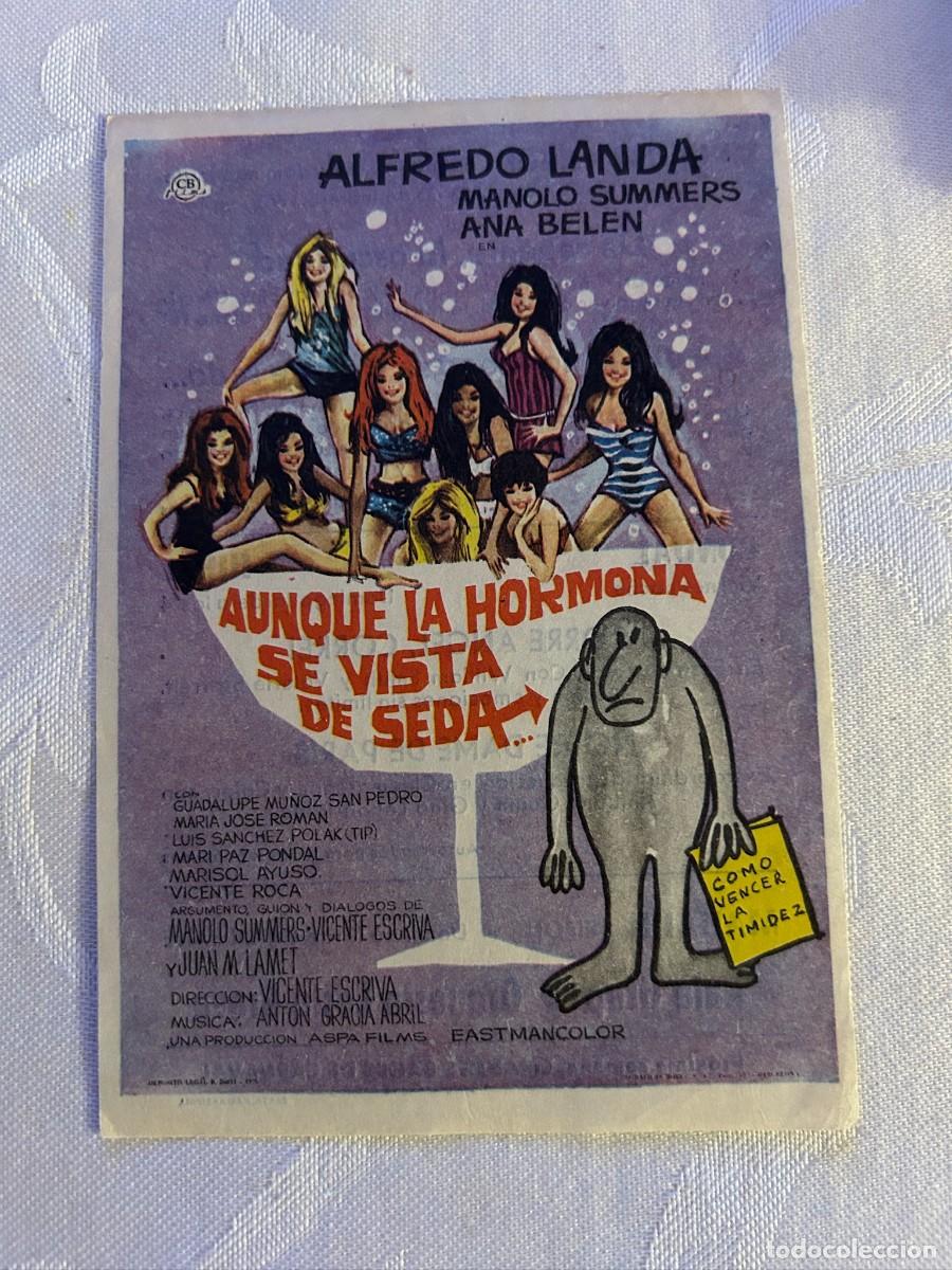 Cinema: AUNQUE LA HORMONA SE VISTA DE SEDA.. ALFREDO LANDA CONDAL RIPOLL CON PUBLICIDAD BUEN ESTADO 876
