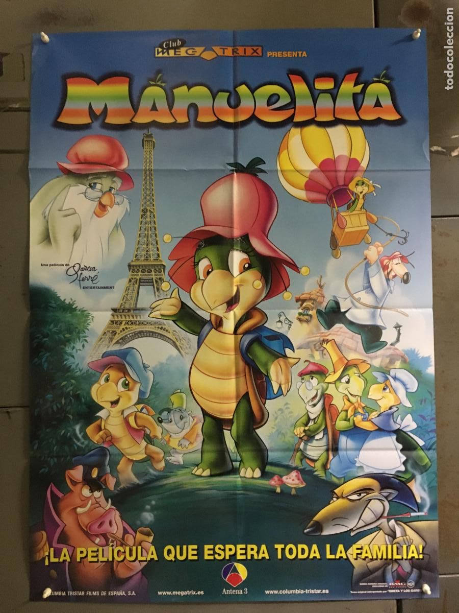Cine: AFL73 MANUELITA MANUEL GARCIA FERRE ANIMACION POSTER ORIGINAL 70X100 ESTRENO