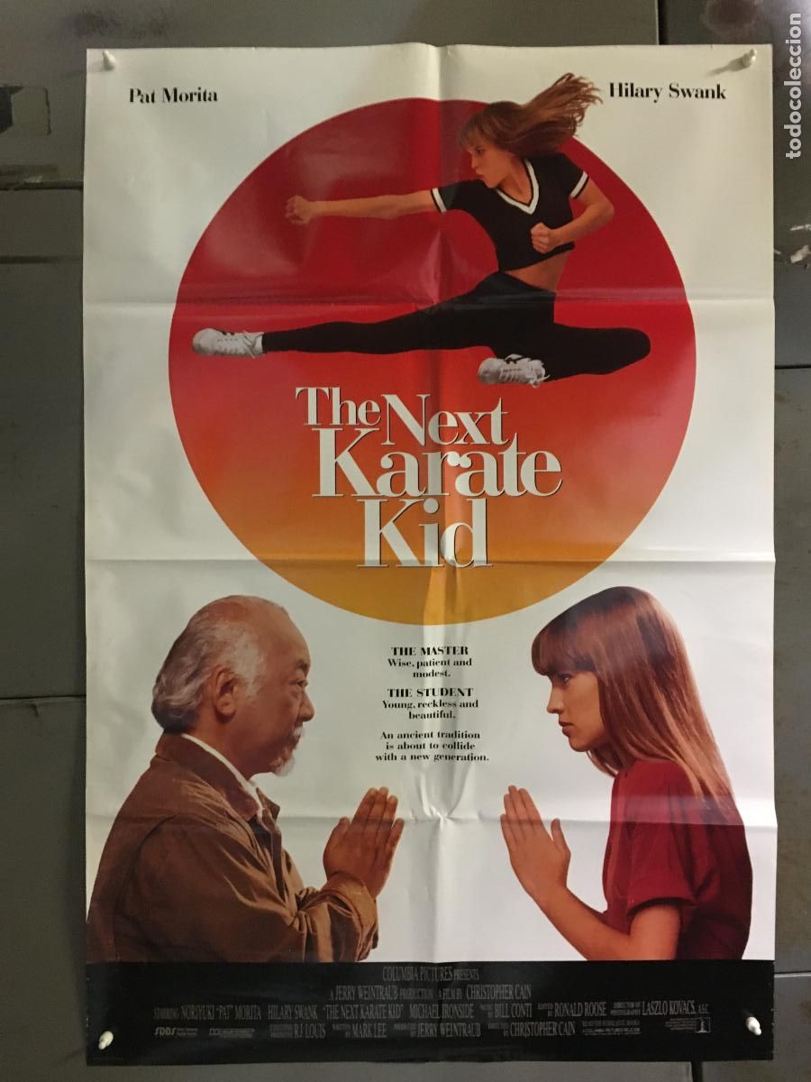 Cine: AFL75 EL NUEVO KARATE KID PAT MORITA HILLARY SWANK POSTER ORIGINAL AMERICANO 68X101 h1