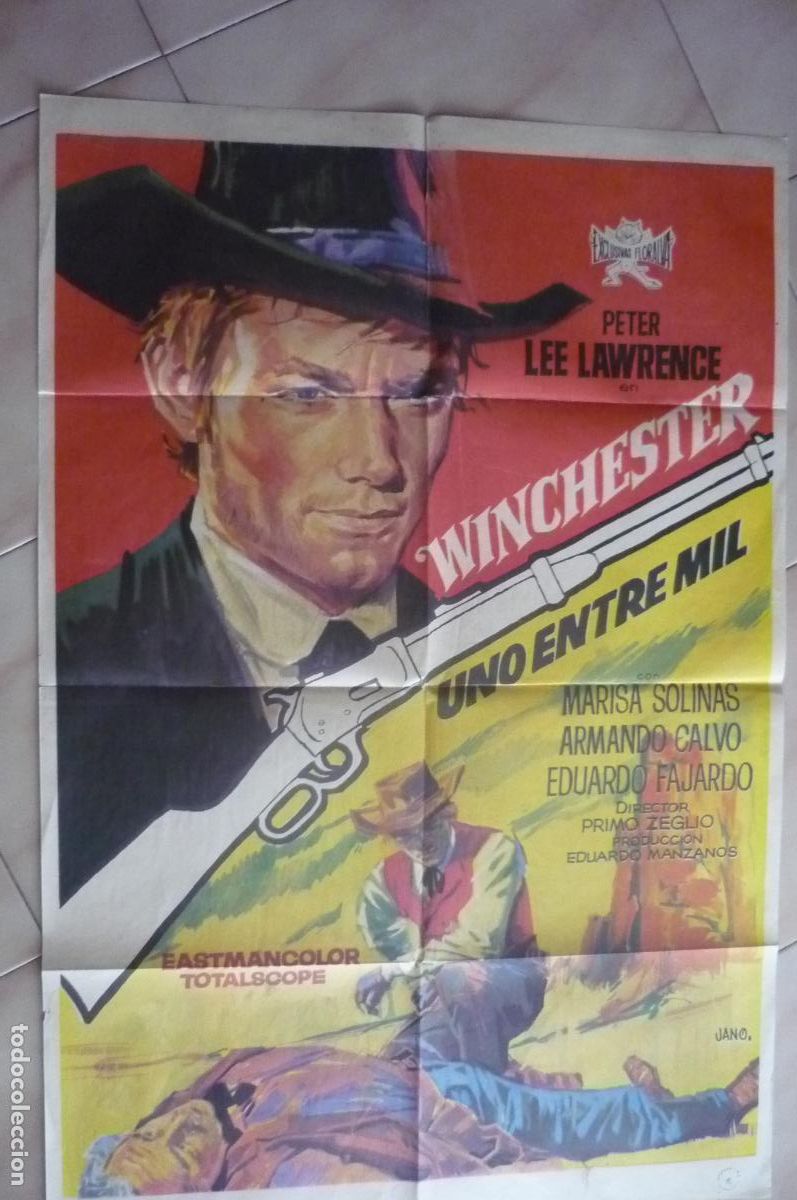 Cine: cartel cine 1 x 7o winchester uno entre mil