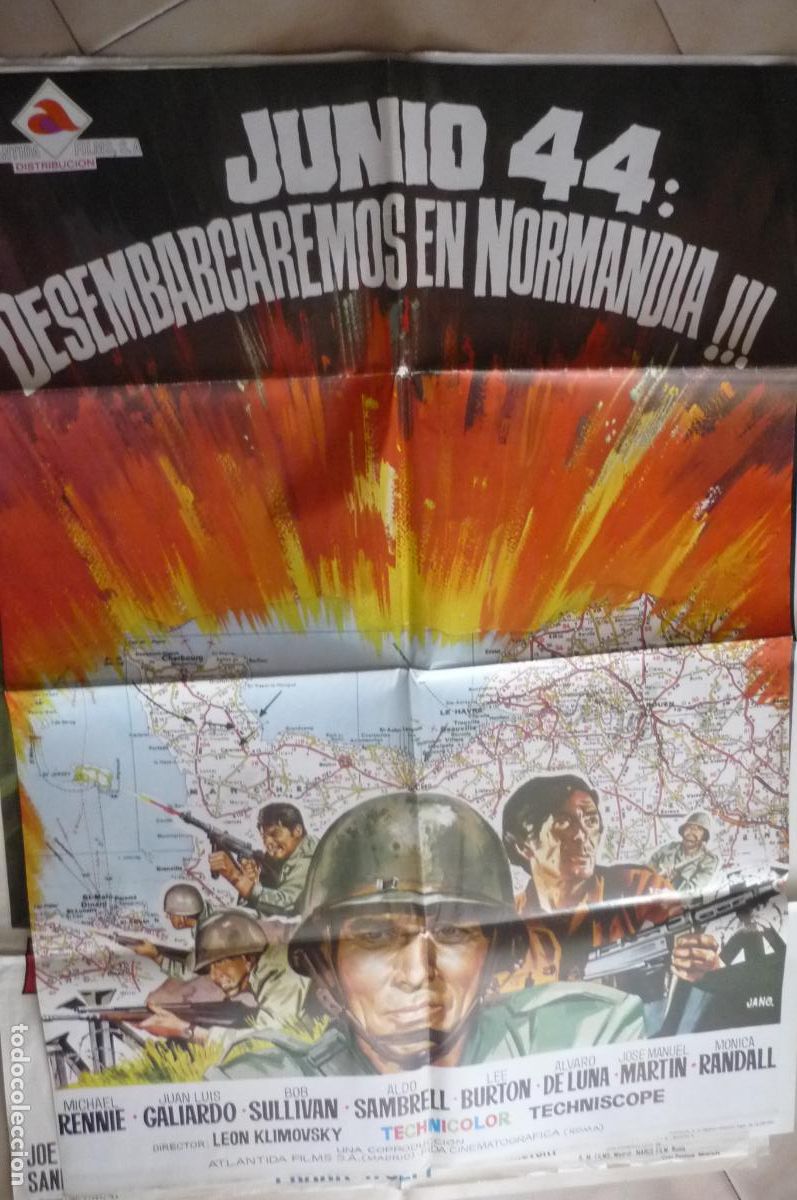 Cine: cartel cine 1 x 7o junio 44 desembarcaremos en normandia