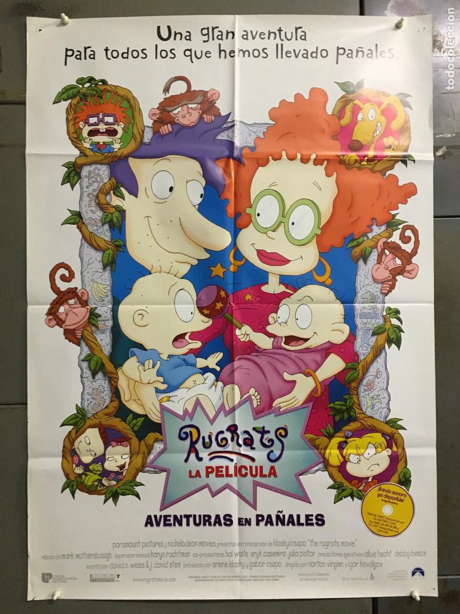 Cine: AFL83 RUGRATS LA PELICULA AVENTURAS EN PA&Ntilde;ALES ANIMACION POSTER ORIGINAL 70X100 ESTRENO