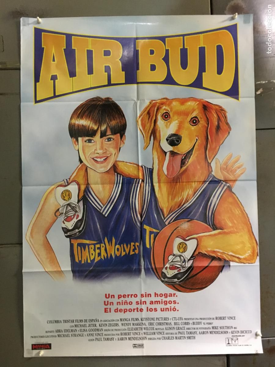 Cine: AFL84 AIR BUD KEVIN ZEGERS BALONCESTO PERRO POSTER ORIGINAL 70X100 ESTRENO