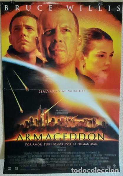 Cine: Cartel de cine original - Armageddon (1998) Bruce Willis - Torres Gemelas