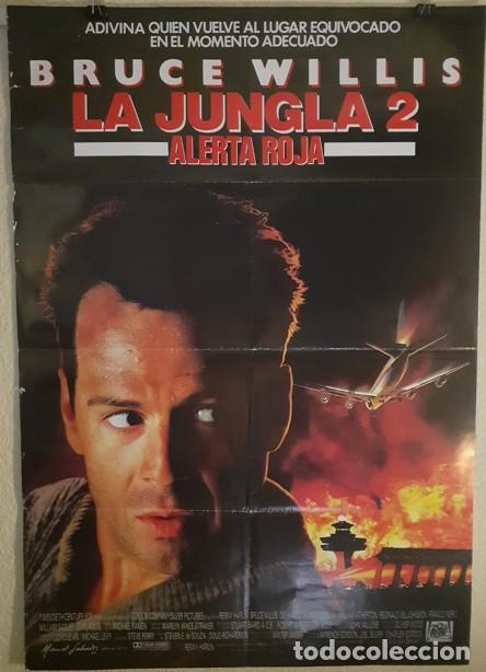 Cine: Cartel de cine original - La Jungla 2: Alerta Roja (1990) Bruce Willis - 100x70 cm