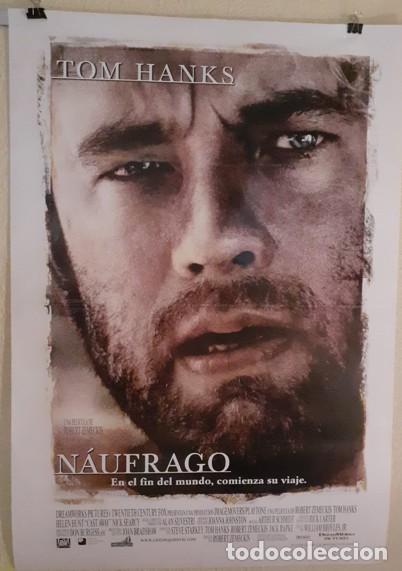 Cine: Cartel original de cine - N&aacute;ufrago (2000) Tom Hanks - 98x68 cm