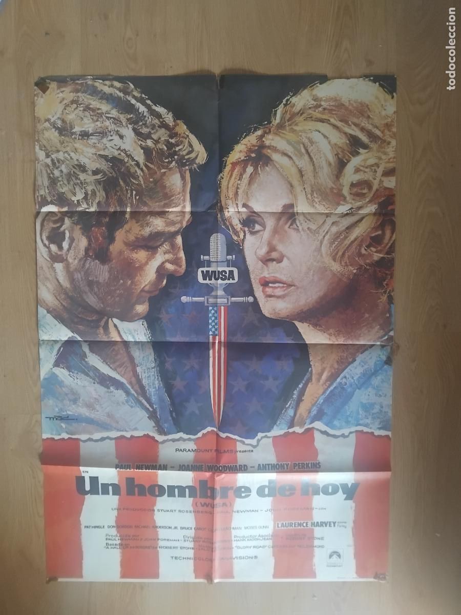 Cine: UN HOMBRE DE HOY PAUL NEWMAN JOANNE WOODWARD. CARTEL DE CINE POSTER ORIGINAL. 100 X 70 CM.