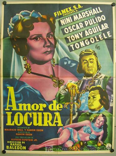 Cine: T00822 AMOR DE LOCURA NINI MARSHALL POSTER ORIGINAL 70X94 MEJICANO