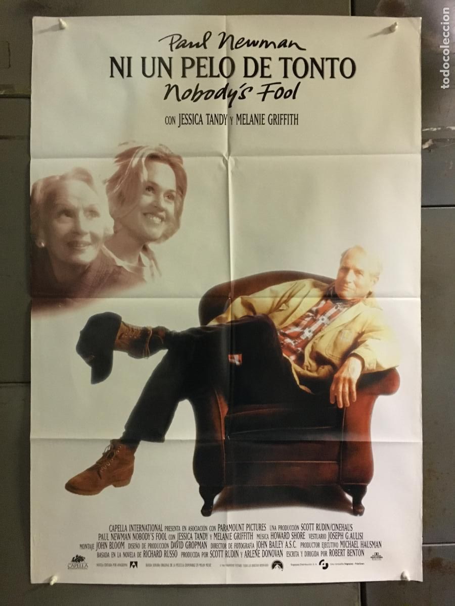 Cine: AFL87 NI UN PELO DE TONTO PAUL NEWMAN BRUCE WILLIS POSTER ORIGINAL ESPA&Ntilde;OL 70X100 ESTRENO