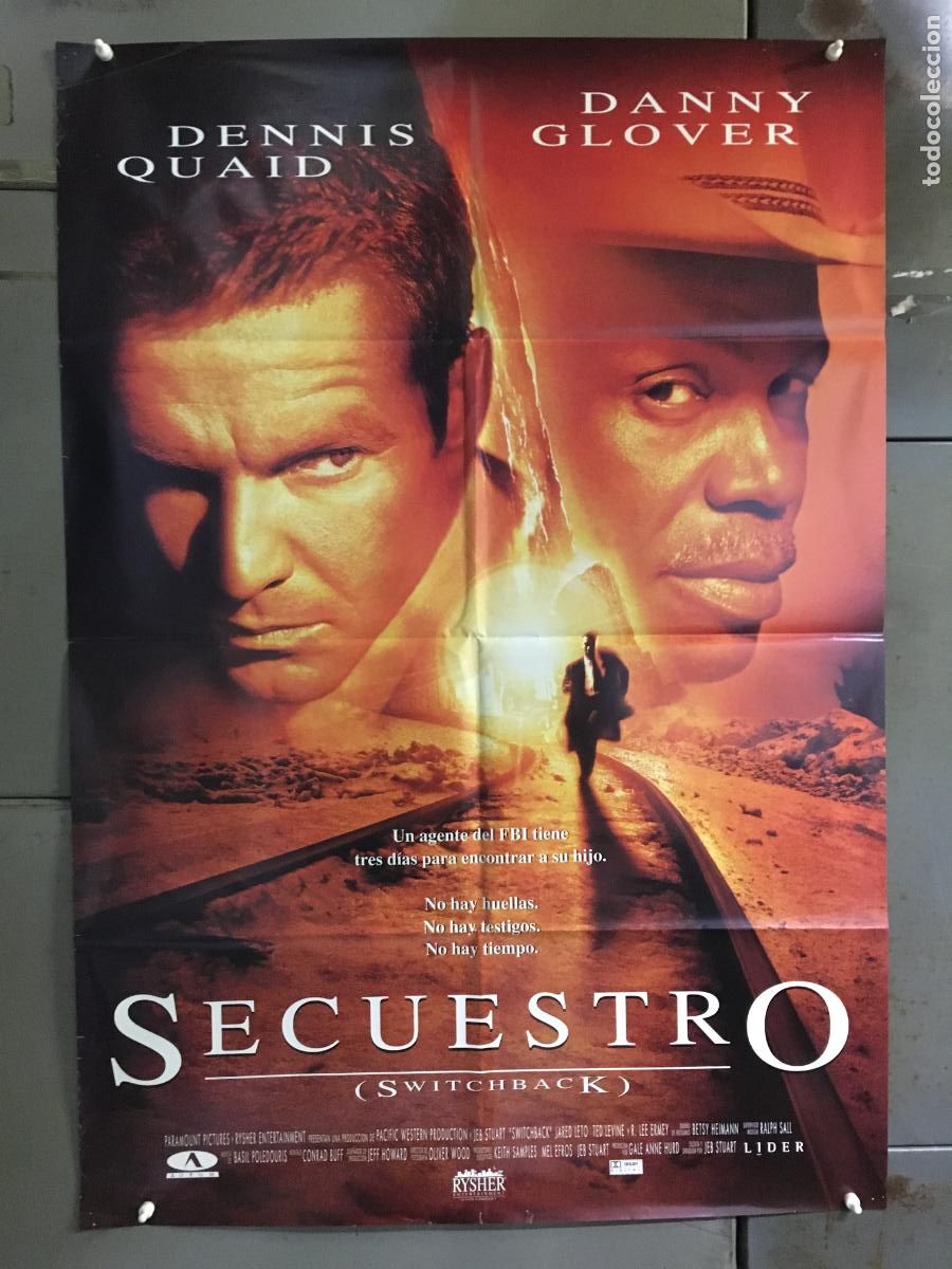 Cine: AFL88 SECUESTRO DENNIS QUAID DANNY GLOVER POSTER ORIGINAL 70X100 ESTRENO