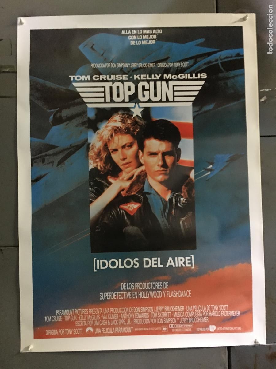 Cine: R0299 TOP GUN TOM CRUISE KELLY MCGILLIS POSTER 70X100 h6