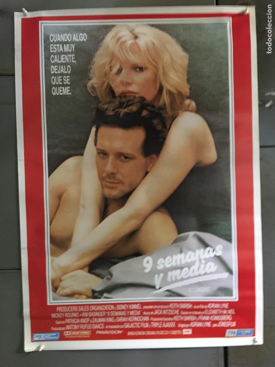 Cine: R0301 NUEVE SEMANAS Y MEDIA KIM BASINGER MICKEY ROURKE POSTER 70X100 h7