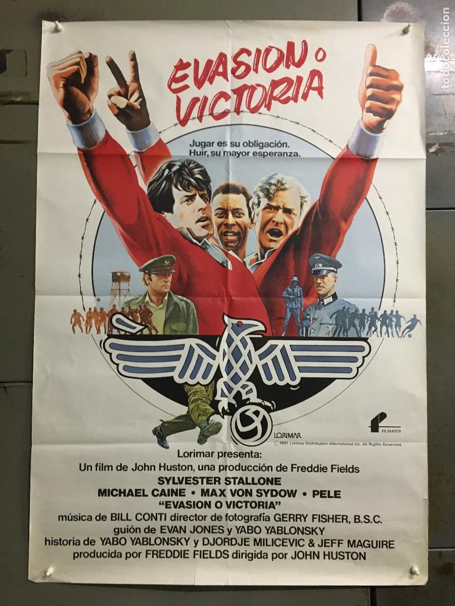 Kino: AFM12 EVASION O VICTORIA PELE MICHAEL CAINE FUTBOL POSTER ORIGINAL 70X100 ESTRENO h1