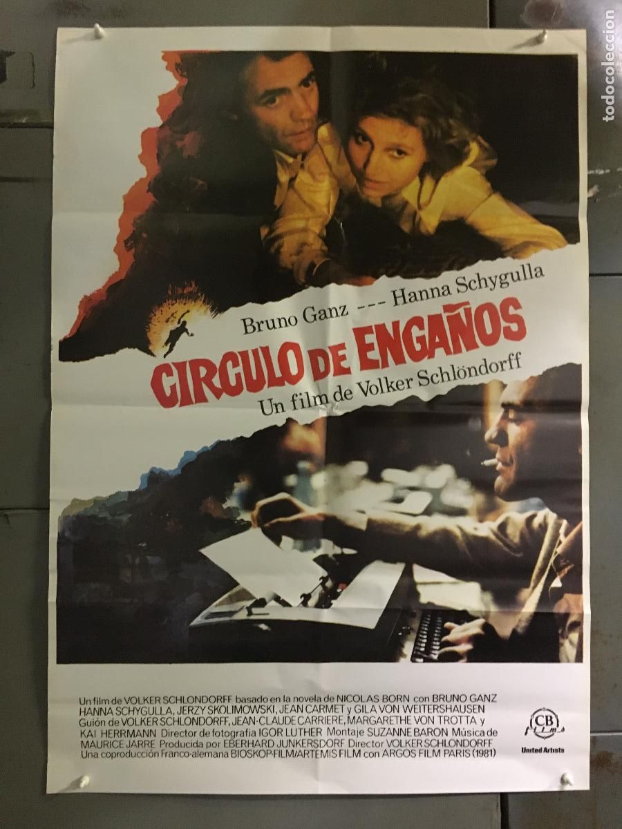 Cine: AFM16 CIRCULO DE ENGA&Ntilde;OS VOLKER SCHLONDORFF HANNA SCHYGULLA GANZ POSTER ORIGINAL 70X100 ESTRENO h6