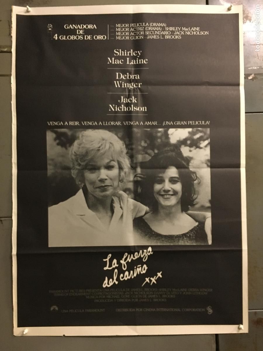 Cine: AFM17 LA FUERZA DEL CARI&Ntilde;O SHIRLEY MACLAINE DEBRA WINGER POSTER ORIGINAL 70X100 ESTRENO h7