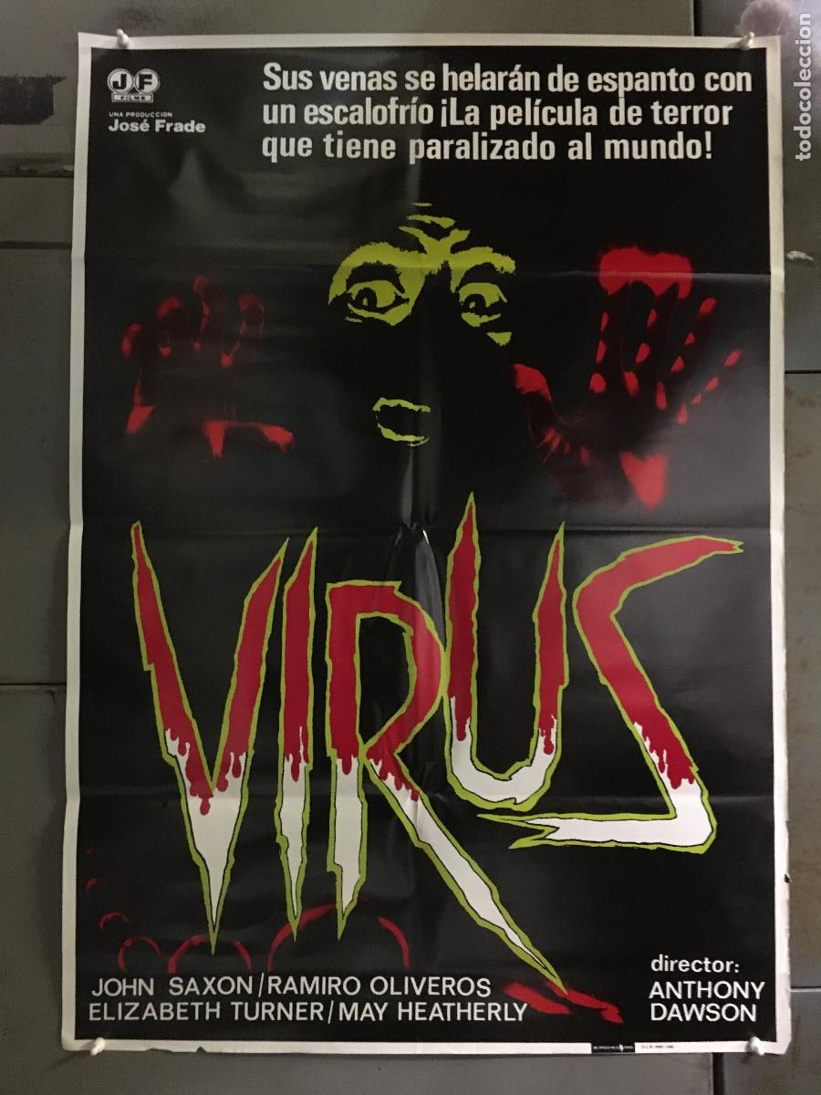 Cinema: AFM22 VIRUS ANTONIO MARGHERITI JOHN SAXON GORE POSTER ORIGINAL 70X100 ESTRENO h7