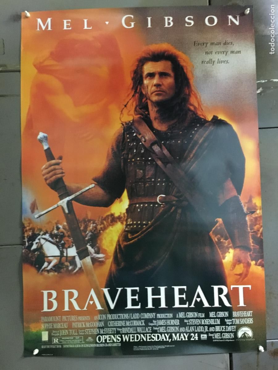 Cinema: R0314 BRAVEHEART MEL GIBSON POSTER 70X100 h19