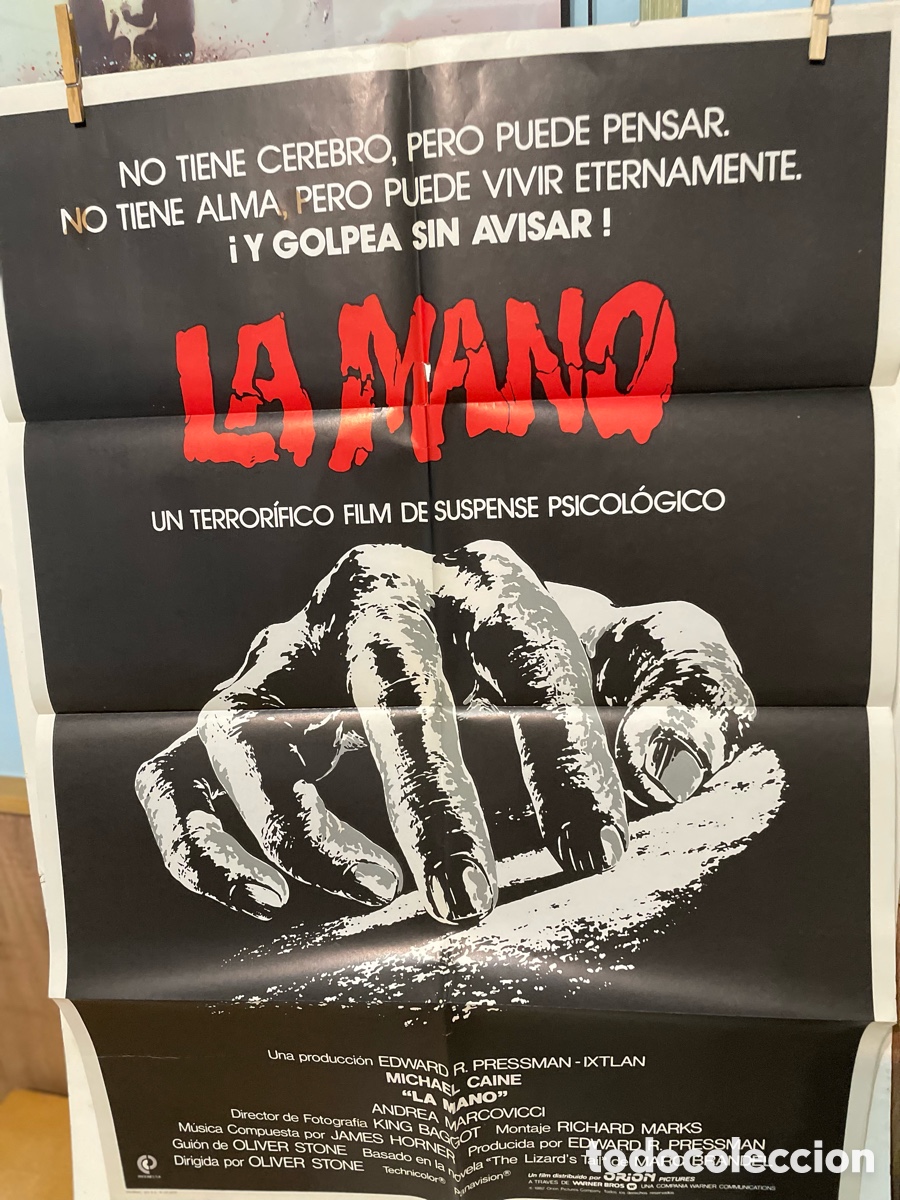 Cine: CARTEL DE CINE. LA MANO ( OLIVER STONE)