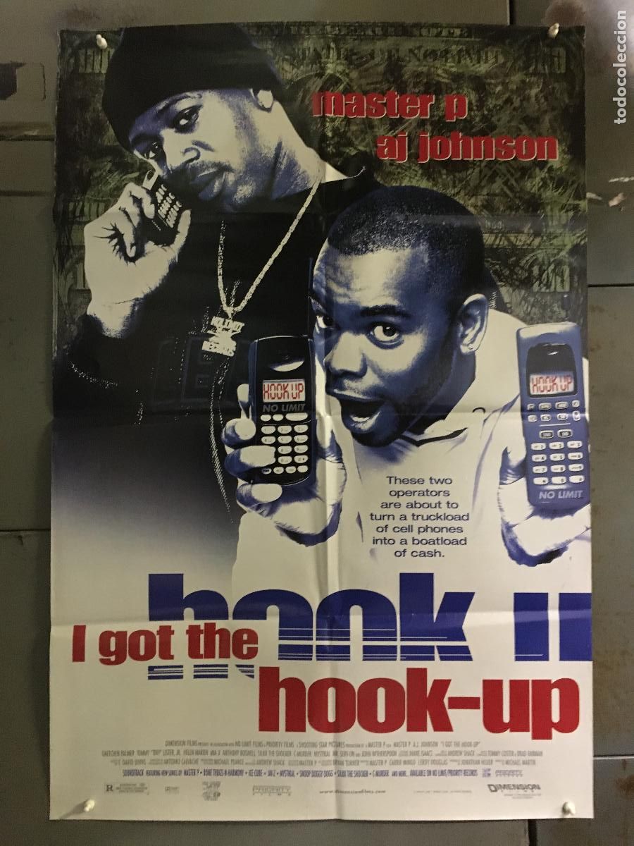 Cine: AFM31 CONECTADOS MASTER P ANTHONY JOHNSON POSTER ORIGINAL AMERICANO 68x102