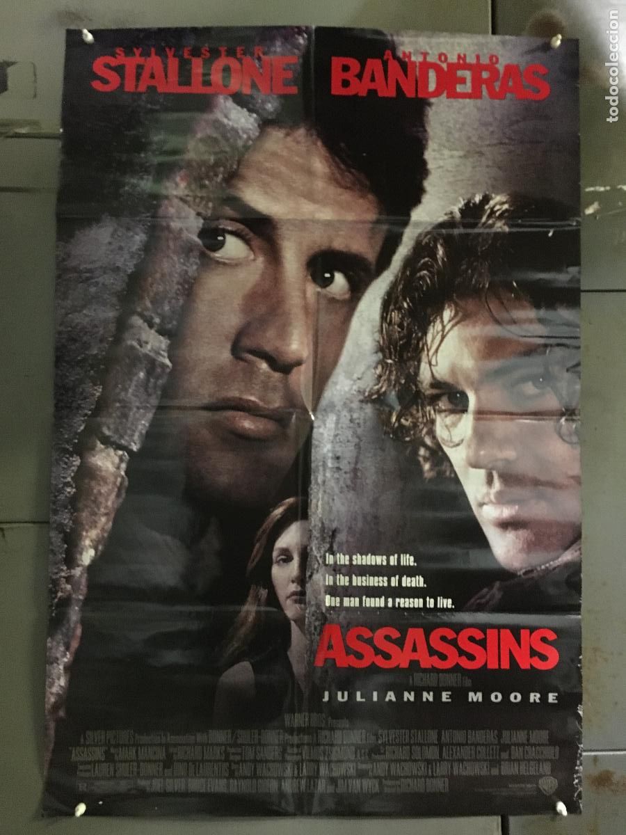 Cine: AFM38 ASESINOS SYLVESTER STALLONE ANTONIO BANDERAS POSTER ORIGINAL AMERICANO 68X102