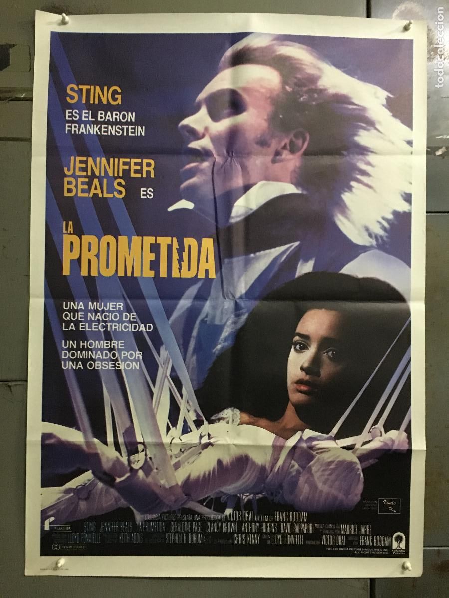 Cine: AFM39 LA PROMETIDA STING JENNIFER BEALS DOCTOR FRANKENSTEIN POSTER ORIGINAL ESTRENO 70X100 h5