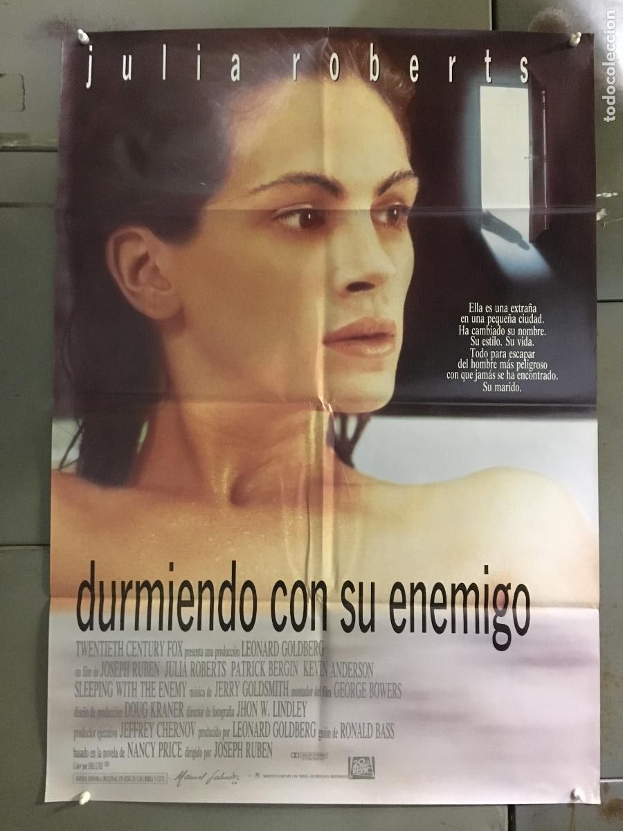 Cine: AFM42 DURMIENDO CON SU ENEMIGO JULIA ROBERTS POSTER ORIGINAL 70X100 ESTRENO h3