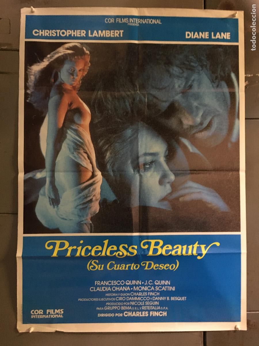 Cine: AFM44 SU CUARTO DESEO priceless beauty DIANE LANE CHRISTOPHER LAMBERT POSTER ORIG 70X100 ESTRENO h3