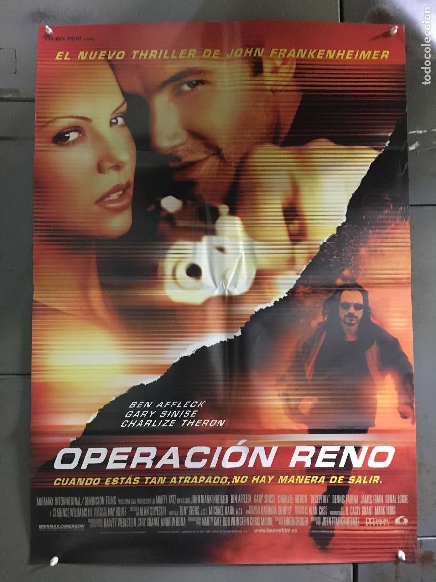 Cine: AFM48 OPERACION RENO BEN AFFLECK GARY SINISE POSTER ORIGINAL ESTRENO 70X100 h6