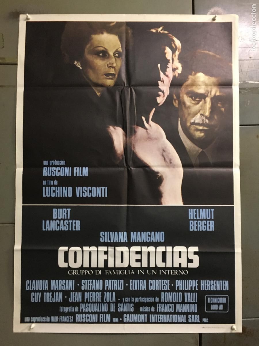 Cine: AFM50 CONFIDENCIAS LUCHINO VISCONTI BURT LANCASTER POSTER ORIGINAL 70X100 ESTRENO h4