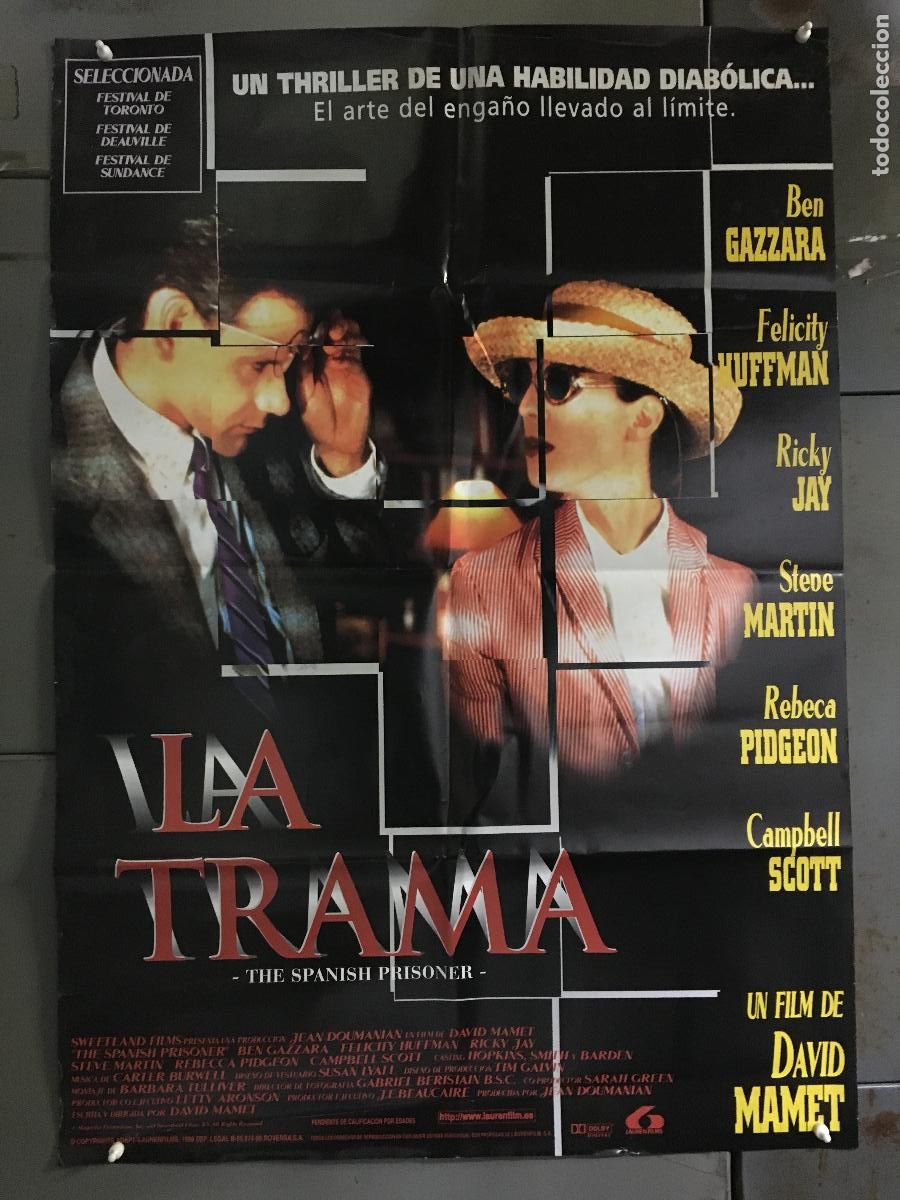 Cine: AFM53 LA TRAMA BEN GAZZARA DAVID MAMET POSTER ORIGINAL ESTRENO 70X100 h2