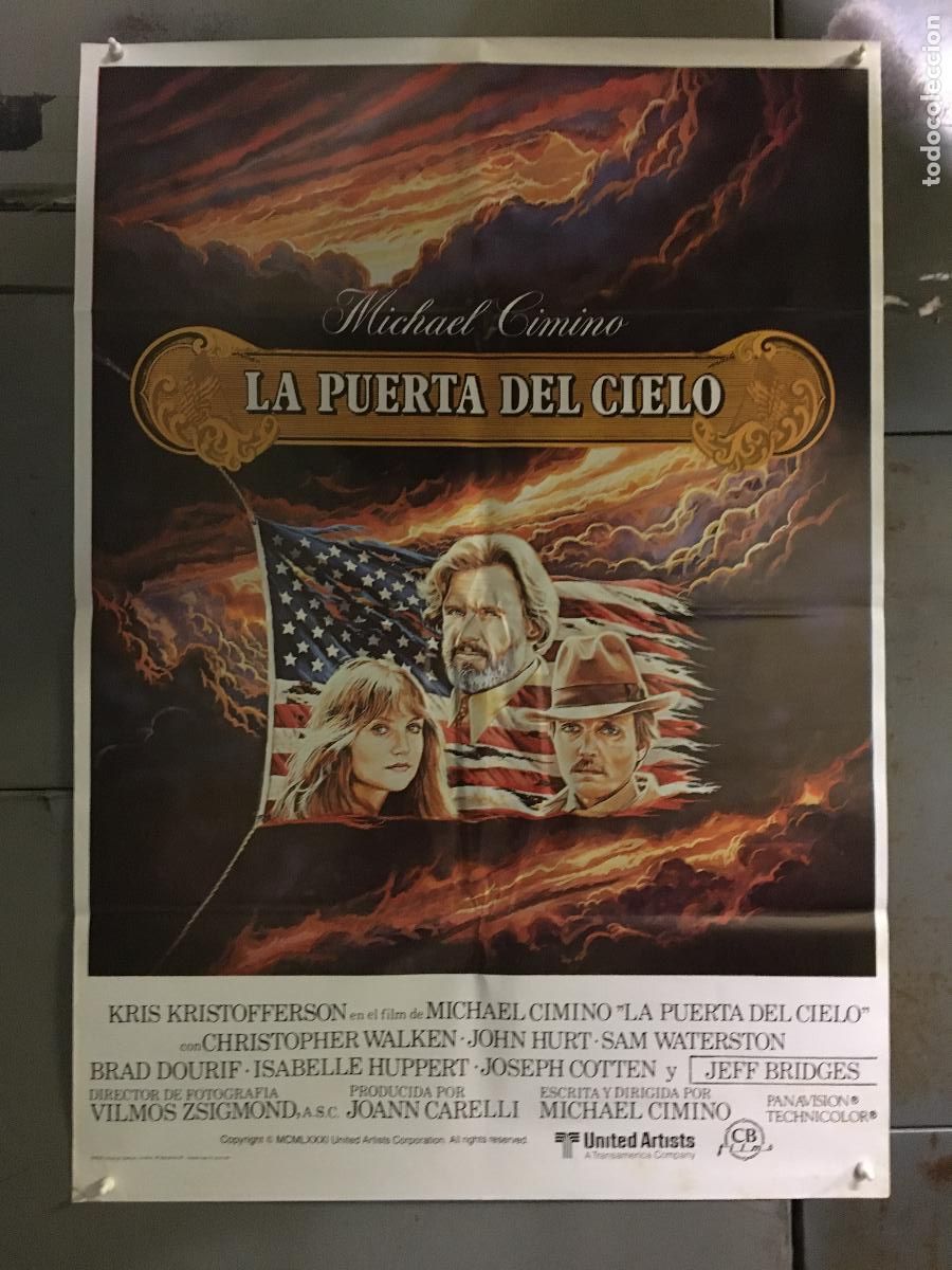 Cine: AFM56 LA PUERTA DEL CIELO MICHAEL CIMINO WALKEN KRISTOFFERSON POSTER ORIGINAL 70X100 ESTRENO h10