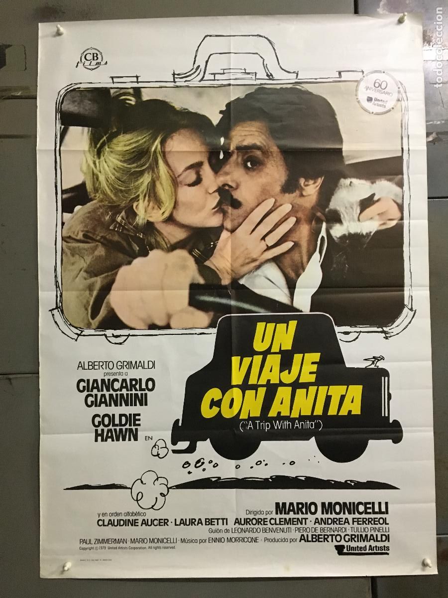 Cine: AFM66 UN VIAJE CON ANITA GOLDIE HAWN GIANCARLO GIANNINI POSTER ORIGINAL 70X100 ESTRENO h0