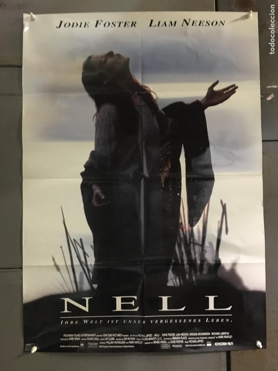 Cine: AFM67 NELL JODIE FOSTER LIAM NESSON MICHAEL APTED POSTER ORIGINAL ALEMAN 60X84