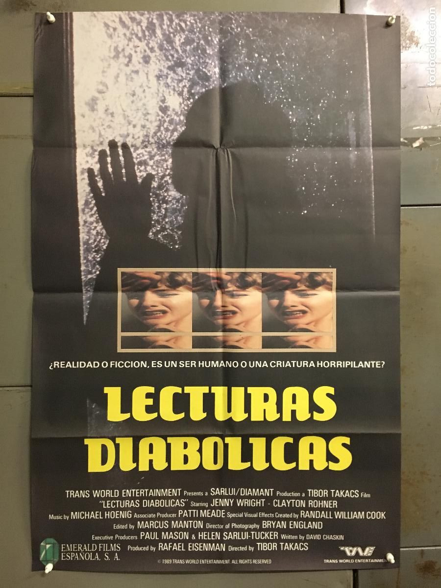 Cine: AFM70 LECTURAS DIABOLICAS JENNY WRIGHT POSTER ORIGINAL 70X100 ESTRENO h8