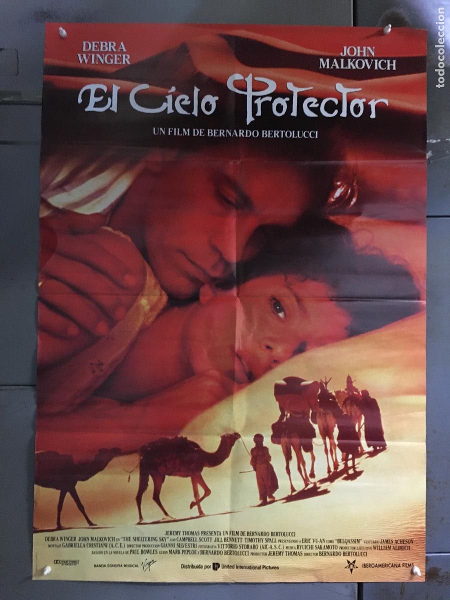 Cine: AFM76 EL CIELO PROTECTOR BERNARDO BERTOLUCCI POSTER ORIGINAL 70X100 ESTRENO h1