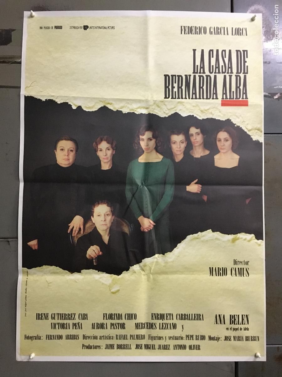 Cine: AFM84 LA CASA DE BERNARDA ALBA ANA BELEN CAMUS LORCA POSTER ORIGINAL ESTRENO 70X100 h7